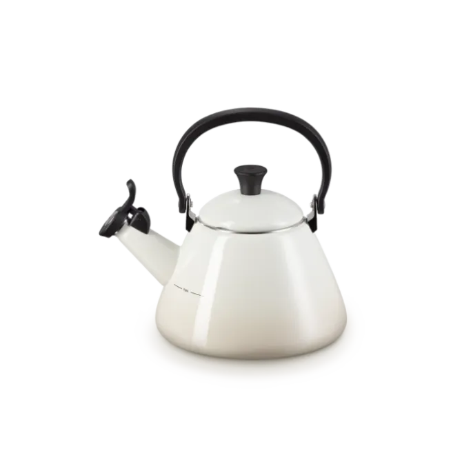 Le Creuset Kone fluitketel 1,6 liter staal meringue