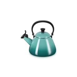 Le Creuset Kone fluitketel 1,6 liter staal Bleu Riviera