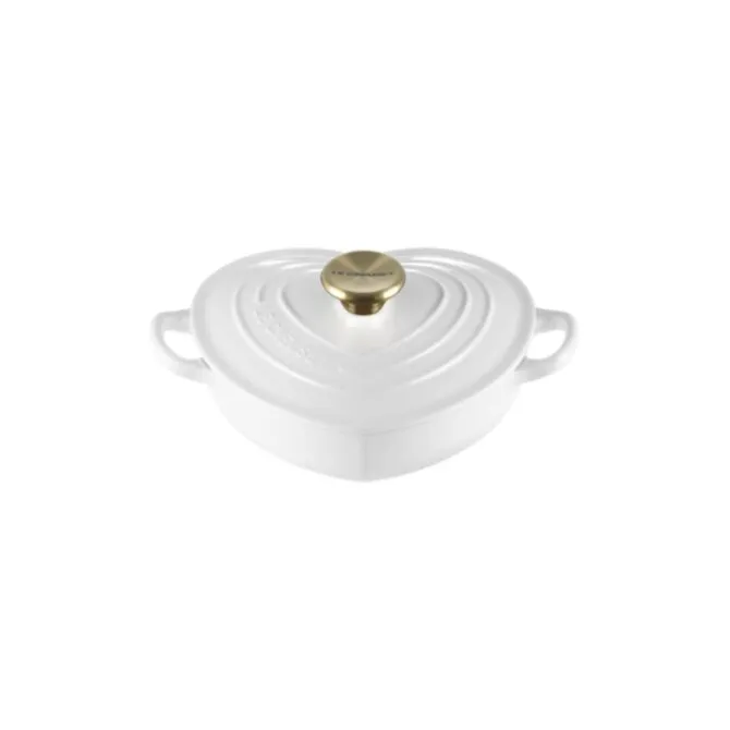 Le Creuset lage braadpan hartvormig ø 20 cm gietijzer White