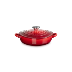 Le Creuset lage braadpan hartvormig ø 20 cm gietijzer kersrood