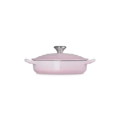 Le Creuset lage braadpan hartvormig ø 20 cm gietijzer Shell Pink