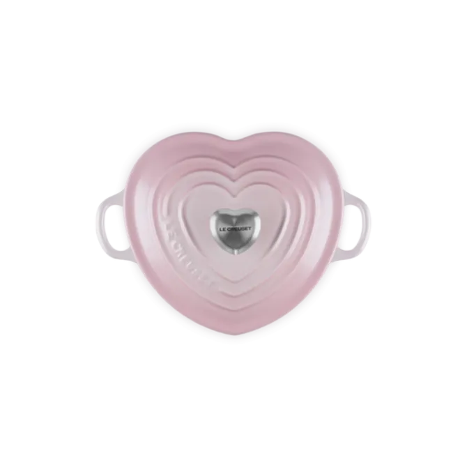 Le Creuset lage braadpan hartvormig ø 20 cm gietijzer Shell Pink