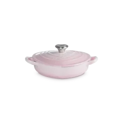 Le Creuset lage braadpan hartvormig ø 20 cm gietijzer Shell Pink