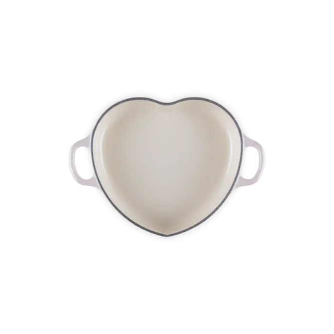 Le Creuset lage braadpan hartvormig ø 20 cm gietijzer Shell Pink