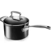 Le Creuset Les Forgées steelpan met glasdeksel 1,9 liter ø 16 cm aluminium
