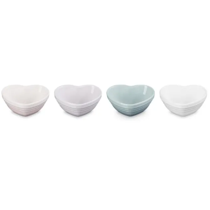 Le Creuset mini kom hart aardewerk diverse kleuren 4-delig
