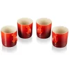 Le Creuset mok 350 ml aardewerk kersrood 4 stuks