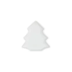 Le Creuset Noel serveerschaal kerstboom 19 cm aardewerk wit