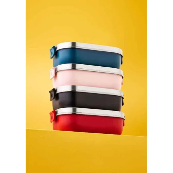 Le Creuset On The Go lunchbox 900 ml rvs mat zwart
