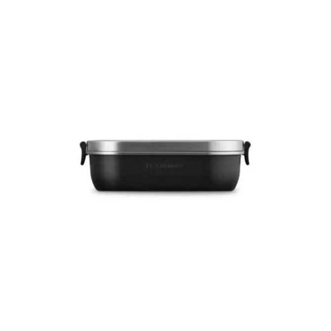 Le Creuset On The Go lunchbox 900 ml rvs mat zwart