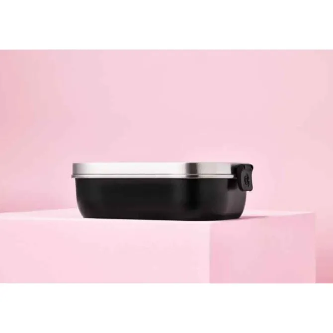 Le Creuset On The Go lunchbox 900 ml rvs mat zwart