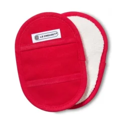 Le Creuset pannenlappen 18 x 12,5 cm katoen kersrood 2 stuks