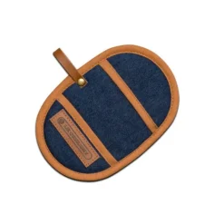 Le Creuset pannenlap 18 x 12,5 cm textiel Denim 2 stuks