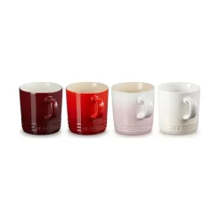 Le Creuset Petits Fours Collection mok 350 ml aardewerk diverse kleuren 4 stuks