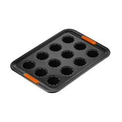 Le Creuset Pâtiliss bakvorm voor 12 cannelés staal zwart