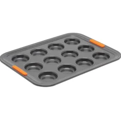 Le Creuset Pâtiliss bakvorm voor 12 mini-cakes staal zwart