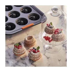 Le Creuset Pâtiliss bakvorm voor 12 mini-tulbanden staal zwart