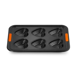 Le Creuset Pâtiliss bakvorm voor 6 hartvormige muffins staal