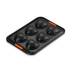 Le Creuset Pâtiliss bakvorm voor 6 hartvormige muffins staal
