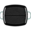 Le Creuset rechthoekige grill 30 cm gietijzer Sea Salt