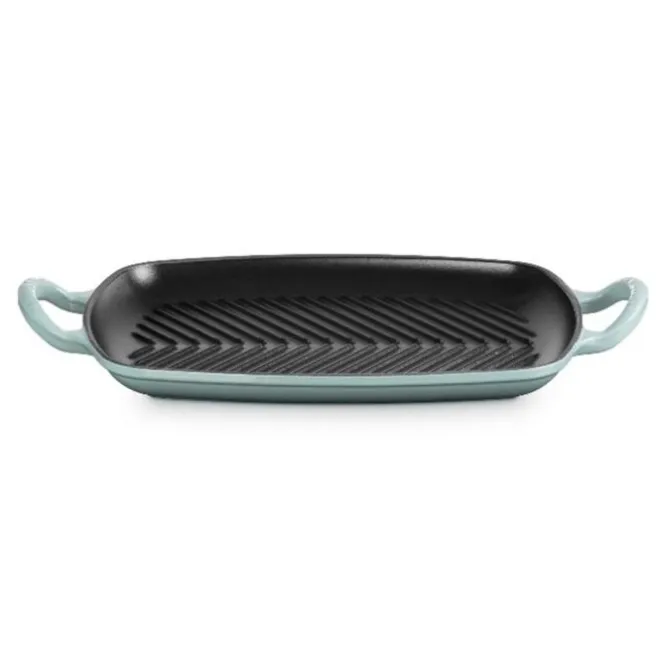 Le Creuset rechthoekige grill 30 cm gietijzer Sea Salt