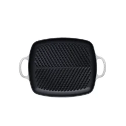 Le Creuset rechthoekige grill 30 cm gietijzer mat zwart