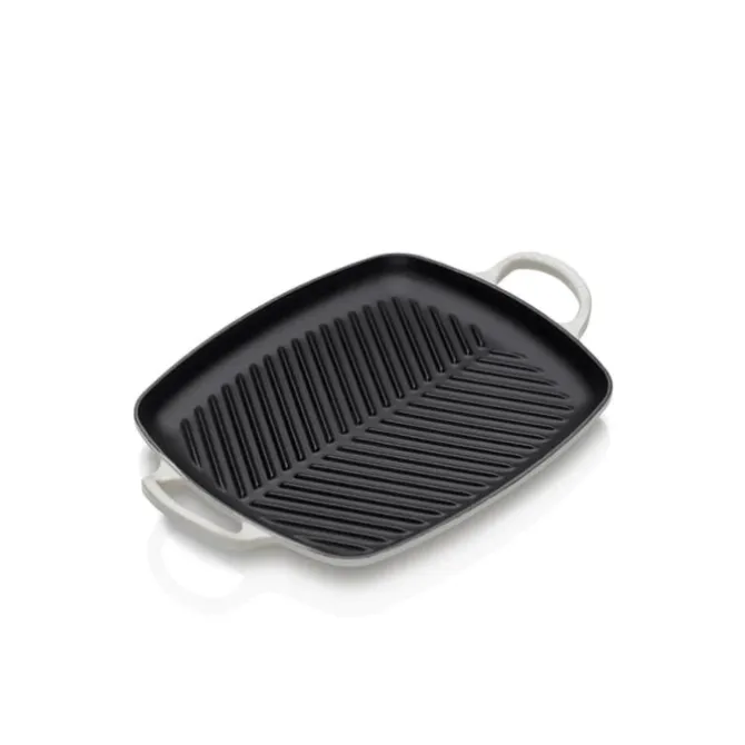 Le Creuset rechthoekige grill 30 cm gietijzer Meringue