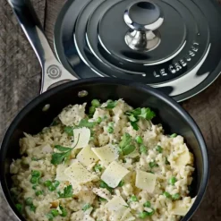 Le Creuset RVS Plus sauteerpan met anti-aanbaklaag en deksel ø 24 cm rvs