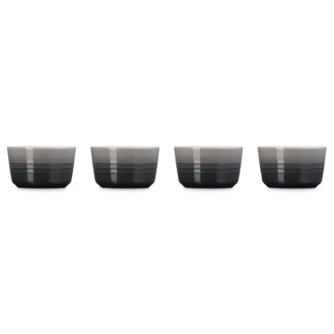 Le Creuset schaaltje 100 ml ø 7,8 cm aardewerk Flint 4 stuks