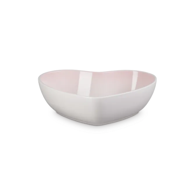 Le Creuset serveerschaal hart 2,9 liter aardewerk Shell Pink