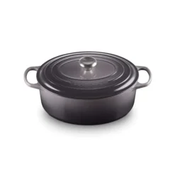 Le Creuset Signature braadpan ovaal 6,3 liter ø 31 cm gietijzer Flint