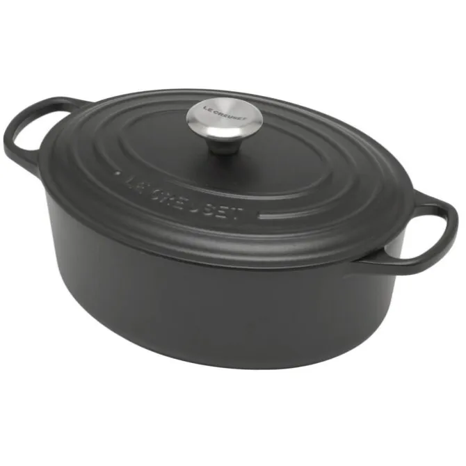 Le Creuset Signature braadpan ovaal 4,7 liter ø 29 cm gietijzer matzwart