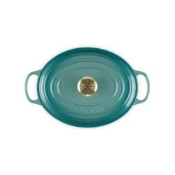 Le Creuset Signature braadpan ovaal 4,7 liter ø 29 cm gietijzer Bleu Riviera