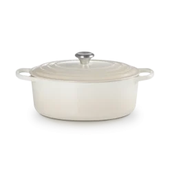 Le Creuset Signature braadpan ovaal 6,3 liter ø 31 cm gietijzer meringue