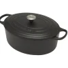 Le Creuset Signature braadpan ovaal 8,9 liter ø 35 cm gietijzer mat zwart