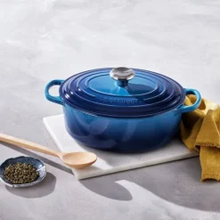 Le Creuset Signature braadpan ovaal 6,3 liter ø 31 cm gietijzer Azure