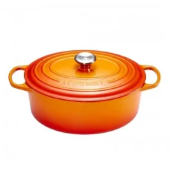 Le Creuset Signature braadpan ovaal 7,5 liter ø 33 cm gietijzer Meringue