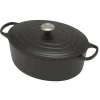 Le Creuset Signature braadpan ovaal 7,5 liter ø 33 cm gietijzer matzwart