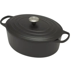 Le Creuset Signature braadpan ovaal 7,5 liter ø 33 cm gietijzer matzwart