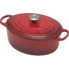 Le Creuset Signature braadpan ovaal 6,3 liter ø 31 cm gietijzer kersrood