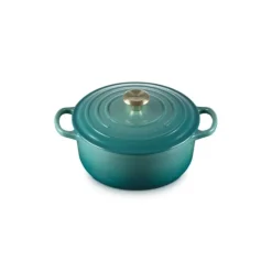 Le Creuset Signature braadpan 2,4 liter ø 20 cm gietijzer Bleu Riviera