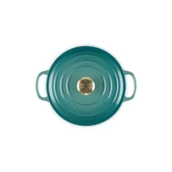 Le Creuset Signature braadpan 2,4 liter ø 20 cm gietijzer Bleu Riviera