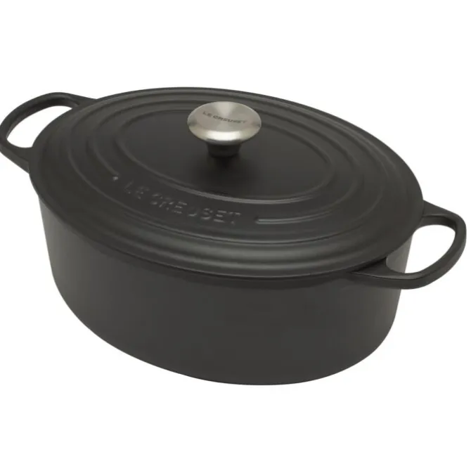 Le Creuset Signature braadpan ovaal 4,1 liter ø 27 cm gietijzer matzwart