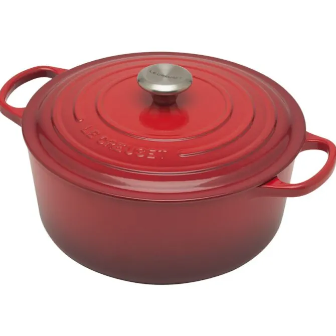 Le Creuset Signature braadpan 6,7 liter ø 28 cm gietijzer kersrood