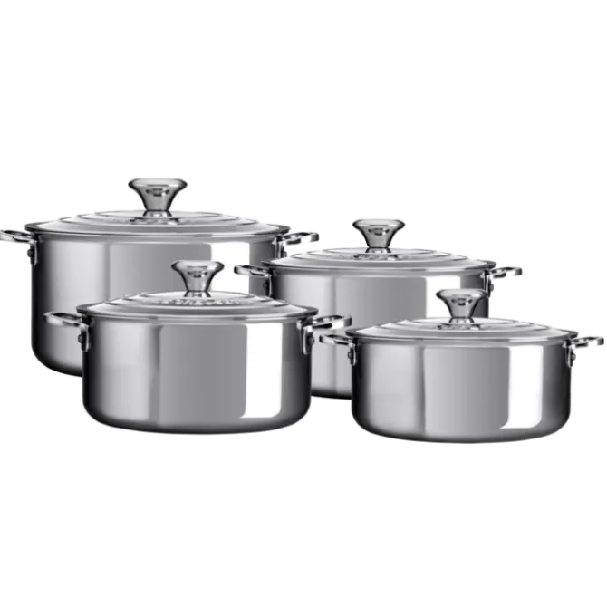 Le Creuset Signature kookpannenset rvs 4-delig