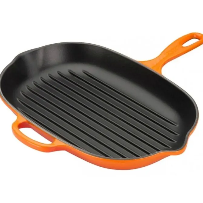 Le Creuset skillet grill ovaal ø 32 cm gietijzer vulcanique