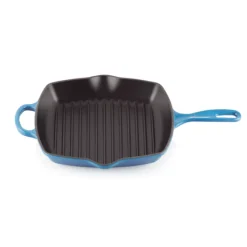 Le Creuset skillet grill vierkant 26 cm gietijzer Azure