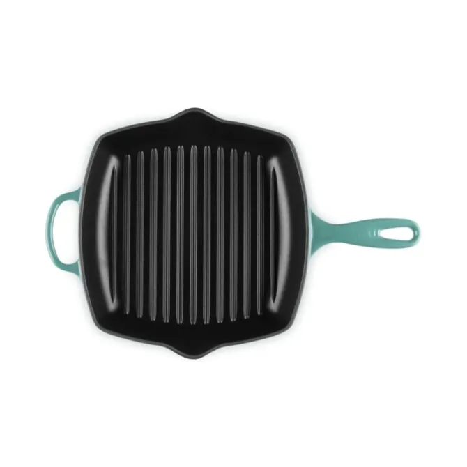 Le Creuset skillet grill vierkant 26 cm gietijzer Bleu Riviera