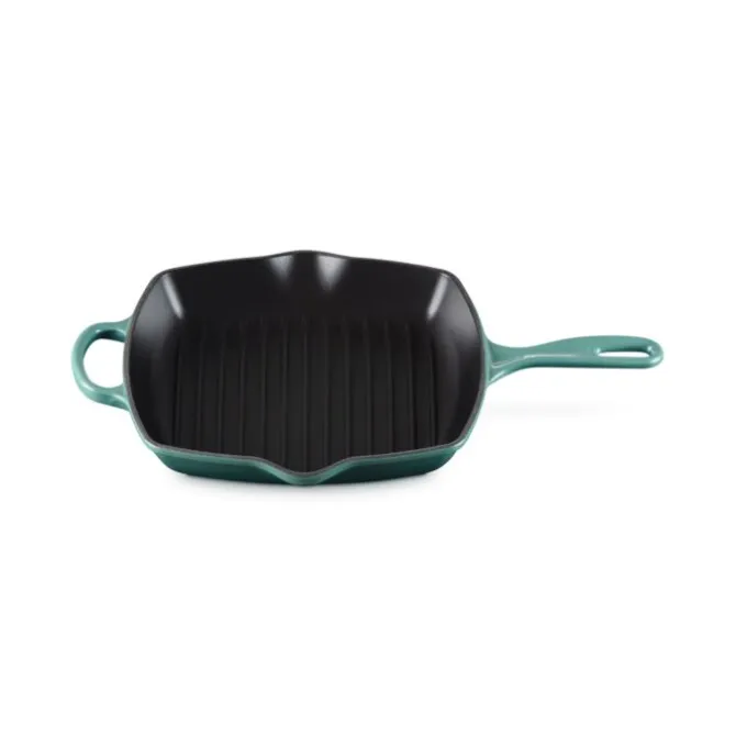 Le Creuset skillet grill vierkant 26 cm gietijzer Bleu Riviera