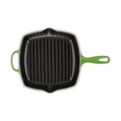 Le Creuset skillet grill vierkant 26 cm gietijzer bamboo